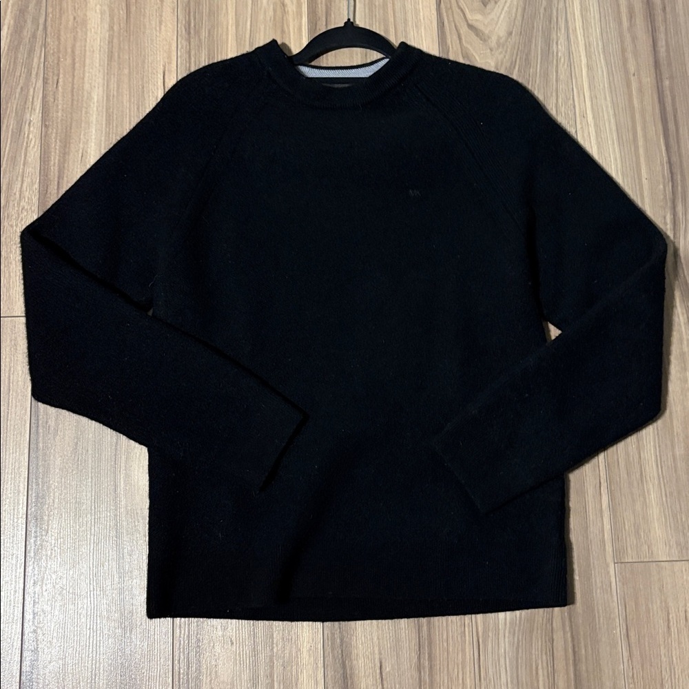 Michael Kors 100% Wool Sweater | Luxury Black Crewneck | Minimalist Quality - Picture 3 of 11
